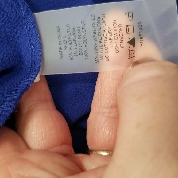 Vince Camuto SZ S Kenya Nile Romper NEW Cobalt Blue Short Button Back 9137933 - Picture 10 of 10